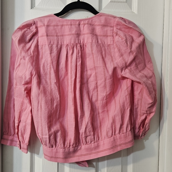 NWT Madewell Wrap Top in Cecilia Stripe - Picture 6 of 9